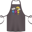 Stop Wait What Funny English Lit Punctuation Cotton Apron 100% Organic Dark Grey