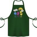 Stop Wait What Funny English Lit Punctuation Cotton Apron 100% Organic Forest Green