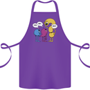 Stop Wait What Funny English Lit Punctuation Cotton Apron 100% Organic Purple