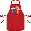 Stop Wait What Funny English Lit Punctuation Cotton Apron 100% Organic Red