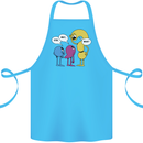 Stop Wait What Funny English Lit Punctuation Cotton Apron 100% Organic Turquoise