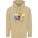 Stop Wait What Funny English Lit Punctuation Mens 80% Cotton Hoodie Sand