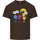 Stop Wait What Funny English Lit Punctuation Mens Cotton T-Shirt Tee Top Dark Chocolate