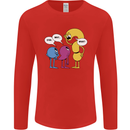Stop Wait What Funny English Lit Punctuation Mens Long Sleeve T-Shirt Red