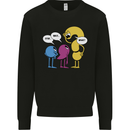 Stop Wait What Funny English Lit Punctuation Mens Sweatshirt Jumper Black