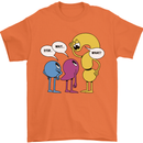Stop Wait What Funny English Lit Punctuation Mens T-Shirt 100% Cotton Orange