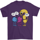 Stop Wait What Funny English Lit Punctuation Mens T-Shirt 100% Cotton Purple