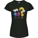 Stop Wait What Funny English Lit Punctuation Womens Petite Cut T-Shirt Black