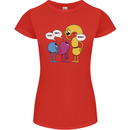 Stop Wait What Funny English Lit Punctuation Womens Petite Cut T-Shirt Red