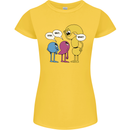 Stop Wait What Funny English Lit Punctuation Womens Petite Cut T-Shirt Yellow