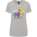 Stop Wait What Funny English Lit Punctuation Womens Wider Cut T-Shirt Sports Grey