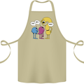 Stop Wait What Funny Punctuation English Lit Cotton Apron 100% Organic Khaki