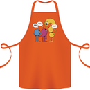 Stop Wait What Funny Punctuation English Lit Cotton Apron 100% Organic Orange