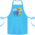 Stop Wait What Funny Punctuation English Lit Cotton Apron 100% Organic Turquoise