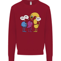 Stop Wait What Funny Punctuation English Lit Kids Sweatshirt Jumper Red