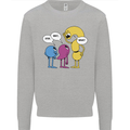 Stop Wait What Funny Punctuation English Lit Kids Sweatshirt Jumper Sports Grey