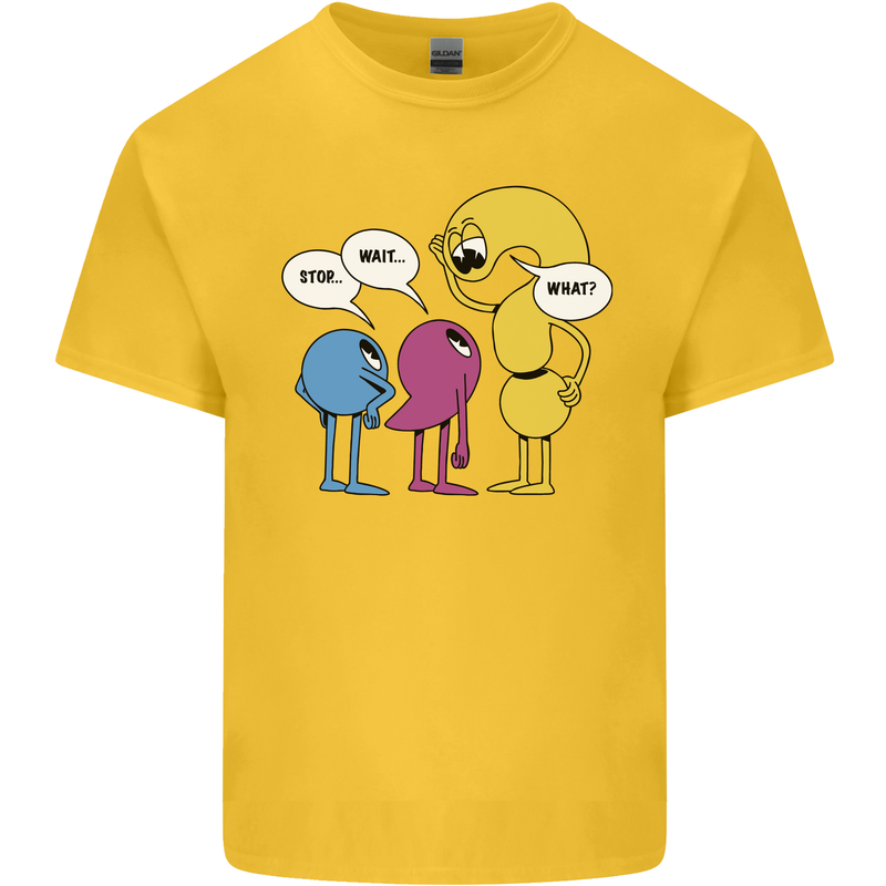Stop Wait What Funny Punctuation English Lit Kids T-Shirt Childrens Yellow