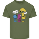 Stop Wait What Funny Punctuation English Lit Mens Cotton T-Shirt Tee Top Military Green