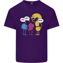 Stop Wait What Funny Punctuation English Lit Mens Cotton T-Shirt Tee Top Purple