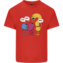 Stop Wait What Funny Punctuation English Lit Mens Cotton T-Shirt Tee Top Red