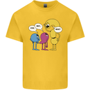Stop Wait What Funny Punctuation English Lit Mens Cotton T-Shirt Tee Top Yellow