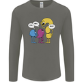 Stop Wait What Funny Punctuation English Lit Mens Long Sleeve T-Shirt Charcoal