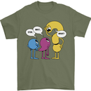 Stop Wait What Funny Punctuation English Lit Mens T-Shirt 100% Cotton Military Green
