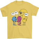 Stop Wait What Funny Punctuation English Lit Mens T-Shirt 100% Cotton Yellow