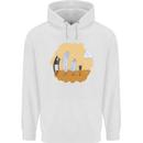 Storage Evolution Floppy Disk to Cloud PC Mens 80% Cotton Hoodie White