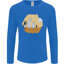 Storage Evolution Floppy Disk to Cloud PC Mens Long Sleeve T-Shirt Royal Blue
