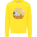 Storage Evolution Floppy Disk to Cloud PC Mens Sweatshirt Jumper Yellow