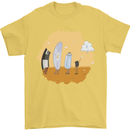 Storage Evolution Floppy Disk to Cloud PC Mens T-Shirt 100% Cotton Yellow