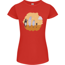 Storage Evolution Floppy Disk to Cloud PC Womens Petite Cut T-Shirt Red