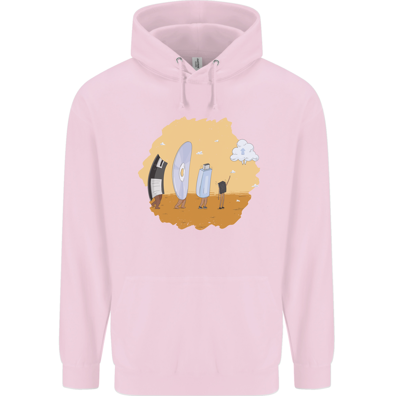 Storage Evolution Retro SSD CD Flash Drive PC Childrens Kids Hoodie Light Pink