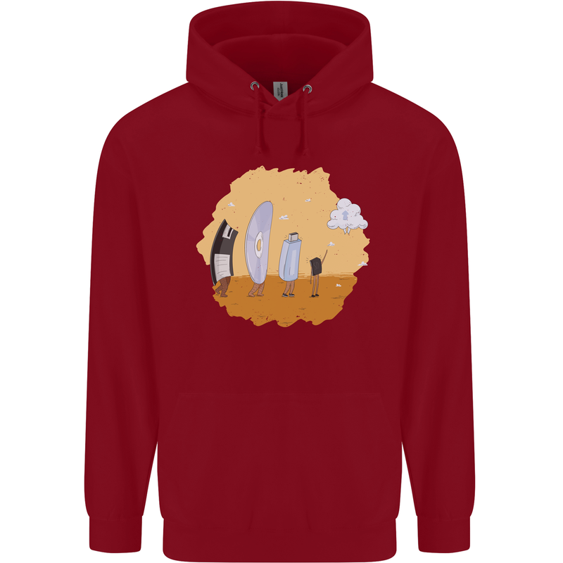 Storage Evolution Retro SSD CD Flash Drive PC Childrens Kids Hoodie Red