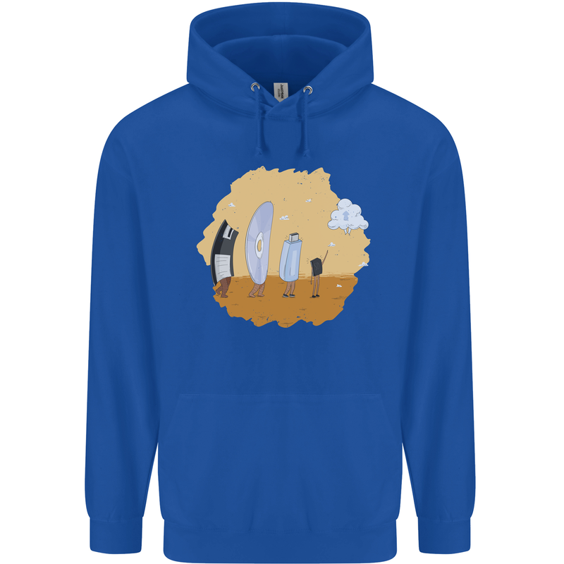 Storage Evolution Retro SSD CD Flash Drive PC Childrens Kids Hoodie Royal Blue