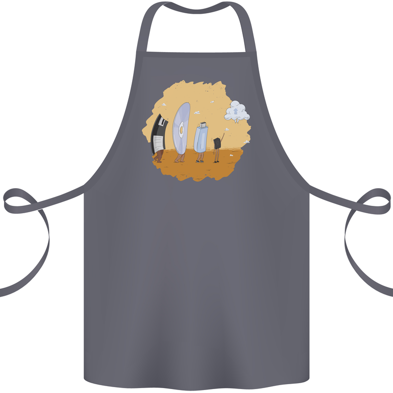 Storage Evolution Retro SSD CD Flash Drive PC Cotton Apron 100% Organic Steel