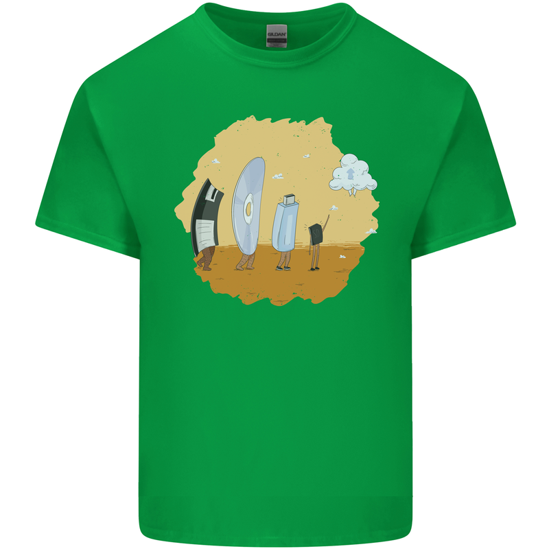 Storage Evolution Retro SSD CD Flash Drive PC Kids T-Shirt Childrens Irish Green