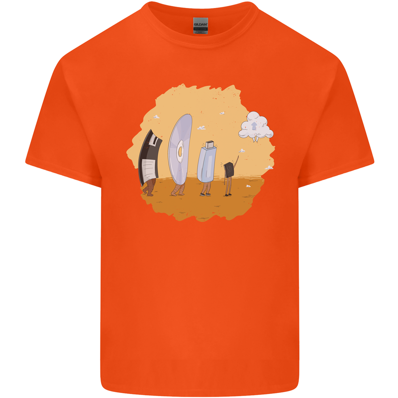 Storage Evolution Retro SSD CD Flash Drive PC Kids T-Shirt Childrens Orange