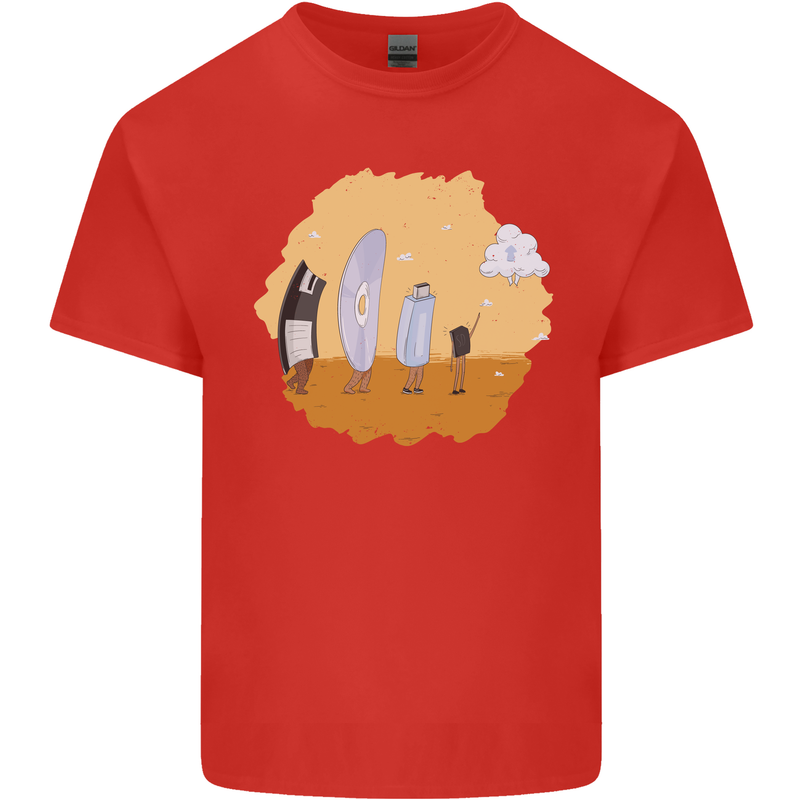 Storage Evolution Retro SSD CD Flash Drive PC Kids T-Shirt Childrens Red
