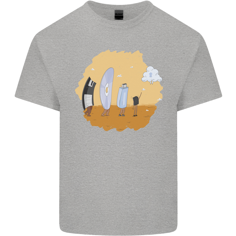 Storage Evolution Retro SSD CD Flash Drive PC Kids T-Shirt Childrens Sports Grey