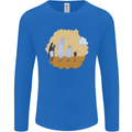 Storage Evolution Retro SSD CD Flash Drive PC Mens Long Sleeve T-Shirt Royal Blue