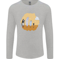 Storage Evolution Retro SSD CD Flash Drive PC Mens Long Sleeve T-Shirt Sports Grey