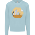 Storage Evolution Retro SSD CD Flash Drive PC Mens Sweatshirt Jumper Light Blue