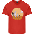 Storage Evolution Retro SSD CD Flash Drive PC Mens V-Neck Cotton T-Shirt Red