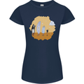 Storage Evolution Retro SSD CD Flash Drive PC Womens Petite Cut T-Shirt Navy Blue
