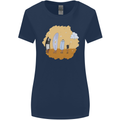 Storage Evolution Retro SSD CD Flash Drive PC Womens Wider Cut T-Shirt Navy Blue