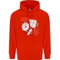 Storage Father Flash Drive CD ROM Floppy Childrens Kids Hoodie Bright Red