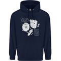 Storage Father Flash Drive CD ROM Floppy Childrens Kids Hoodie Navy Blue