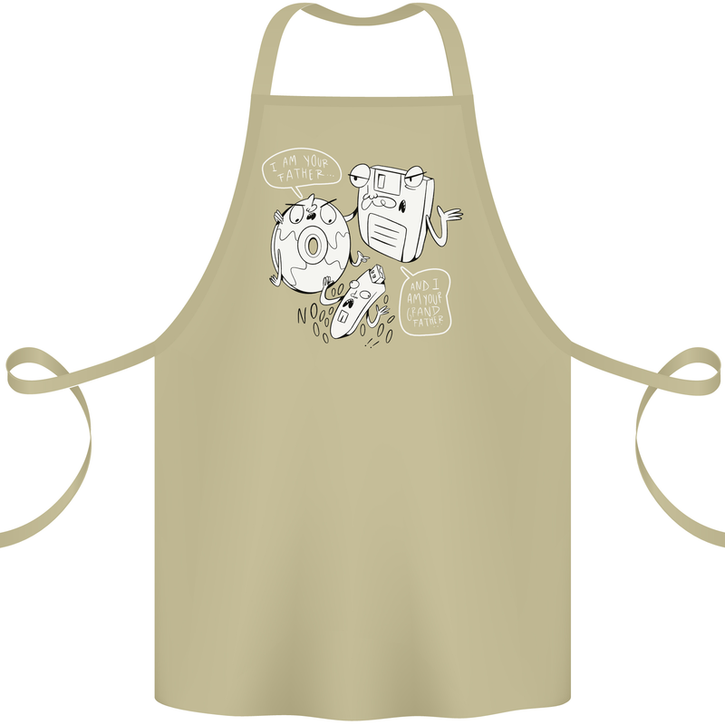 Storage Father Flash Drive CD ROM Floppy Cotton Apron 100% Organic Khaki